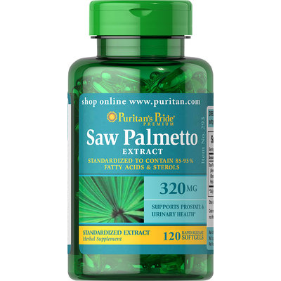 Puritan's Pride Saw Palmetto Standardized Extract 320 mg-120 Softgels