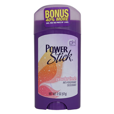 Power Stick Lady's Powder Fresh Purple Antiperspirant Deodorant Stick 2 oz.