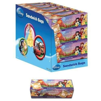 Disney Tinkerbell Personalizable Sandwich Bags - Disney Fairies Tinkerbell Resealable Sandwich Bags (20 Bags)