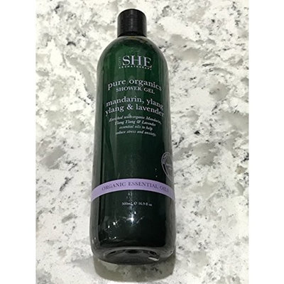 omSHE Pure Organics shower Gel Mandarin , ylang ylang & lavender 500ml/16.9 oz