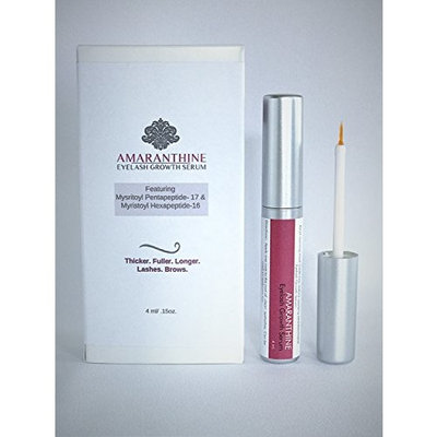 Amaranthine Daily Eyelash Growth Enhancer Serum feat. Myristoyl Pentapeptide-17 and Hexapeptide-16, Keeps your lashes looking youthful. 4 ml./ 0.15oz.