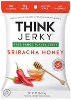 Think Jerky Sriracha Honey Free-Range Turkey Jerky-1.5 oz Bag