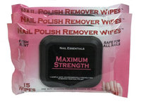 Nail Essentials Nail Polish Remover Wipes - Maximum Strength 3 Pack