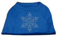 Ahi Snowflake Rhinestone Shirt Blue Lg (14)