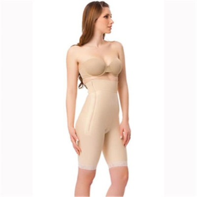 Isavela GR03 High Waist Abdominal Zippers Girdle, Black - Small