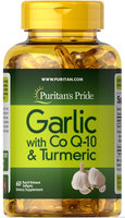 Puritan's Pride Garlic with CoQ-10 & Turmeric-60 Softgels