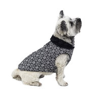Scooter's Friends Madison Avenue Dog Coat, Black and White Tweed