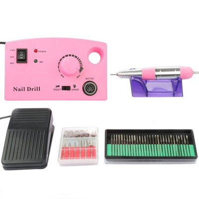 Besmall Newest 20000 RPM Electric Drill Nail Set Kit Fast Machine Manicure Pedicure Acrylics Gel Polish Professional Salon Nail Machine