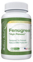 Fenugreek Capsules For Increased Breast Milk Supply During Breastfeeding & Lactation - 100% Organic Fenugreek Seed Supplement / Vitamins- Better than Tea, Oil,& Leaves - 120 Herbal Vegetarian Pills