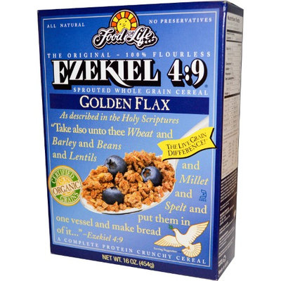 Food For Life, Ezekiel 4:9, Sprouted Whole Grain Cereal, Golden Flax, 16 oz (pack of 12)