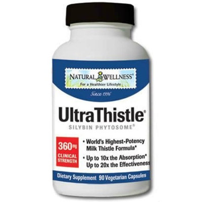 Milk Thistle - UltraThistle - World's Highest-Potency Milk Thistle Formula - by Natural Wellness 90 Vegetarian Capsules