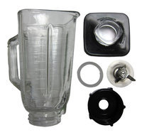 Better Chef 6-piece Complete Glass Jar Replacement Kit for Oster Blender 4899