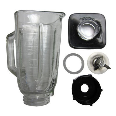 Better Chef 6-piece Complete Glass Jar Replacement Kit for Oster Blender 4899