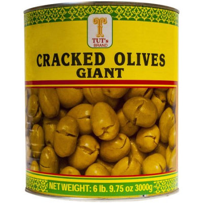 Tut's Giant Cracked Olives, 105.75 oz