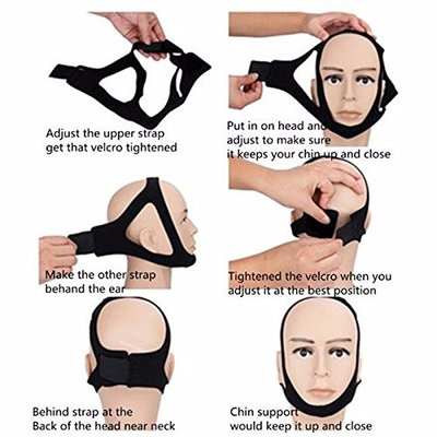 Anti Snoring Chin Strap Soft Material, Comfortable & Adjustable Design, Easy to use, Prevents and Stops Snore with Easy Solution in Natural Way, Better Sleep, NuWa