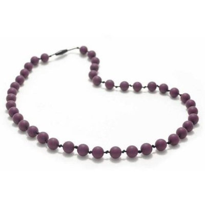 Bitey Beads Classic Silicone Teething Nursing Necklace - Grape