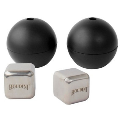 Houdini Deluxe Refreezable Whiskey Stones & Ice Balls 4-pc.