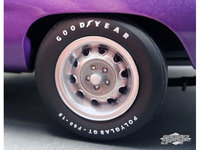 GMP 18825 1970 Plymouth Road Runner Rally Wheels & Tires Set of 4 Pack 1-18