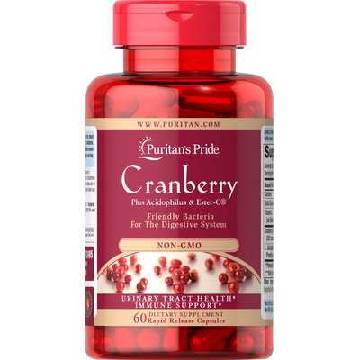 Puritan's Pride Cranberry Plus Acidophilus & Ester C-60 Capsules