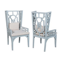 GuildMaster Manor Dining Chair in Blue (Set of 2)