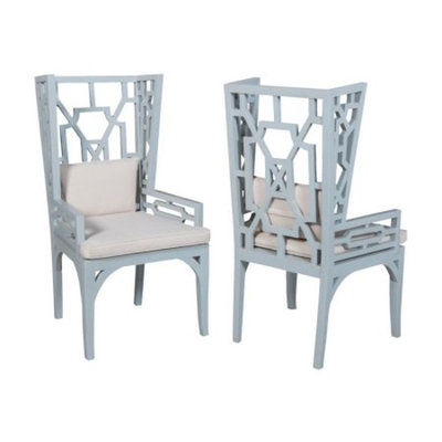 GuildMaster Manor Dining Chair in Blue (Set of 2)
