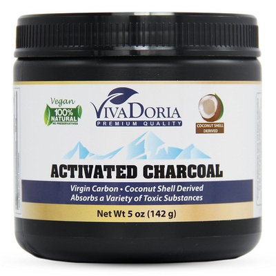Viva Doria Activated Charcoal Powder, Coconut Shell Derived, 5 Oz