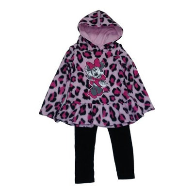 Desigual Baby Girls Pink Cheetah Print Minnie Mouse Hooded Top 2 Pc Pant Set 12M