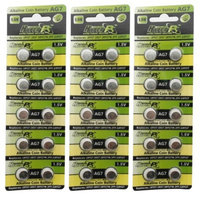 HyperPS (30 pcs) AG7 Alkaline 1.5V Button Cell Battery Single Use LR927 LR57 SR927W 399 GR927 G7 Watch Toys Remotes Cameras