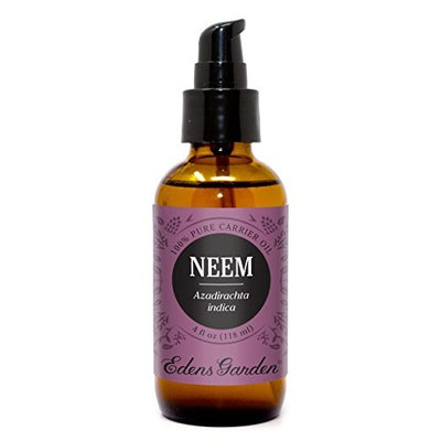 Neem Carrier Base Oil for Diluting Essential Oils and Aromatherapy, 4 Ounces, Cold-Pressed, Pure Therapeutic Grade by Edens Garden
