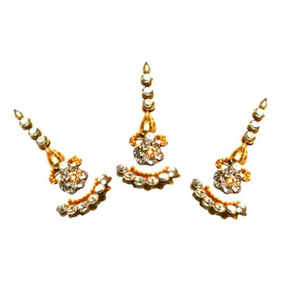 BridalBindis Gold Pack Bindi Face Tattoo Jewelry Gems Bollywood Bindi Shop Indian shine stone stickon crystals