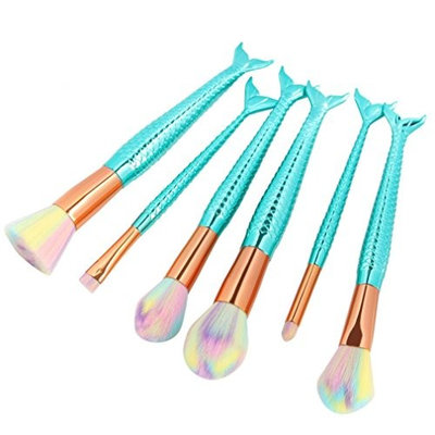 RNTOP 6PCS Make Up Foundation Eyebrow Eyeliner Blush Cosmetic Concealer Brushes