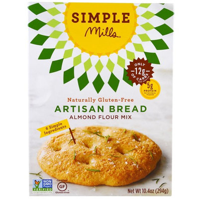 Simple Mills, Naturally Gluten-Free, Almond Flour Mix, Artisan Bread, 10.4 oz(pack of 12)