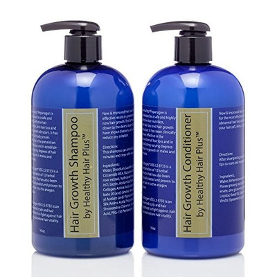 Hair Growth Shampoo (16 oz) & Conditioner (16 oz) Promotes New Healthy Hair Growth With Trichogen VEG LS 9733 & DermaPep PepAnagen