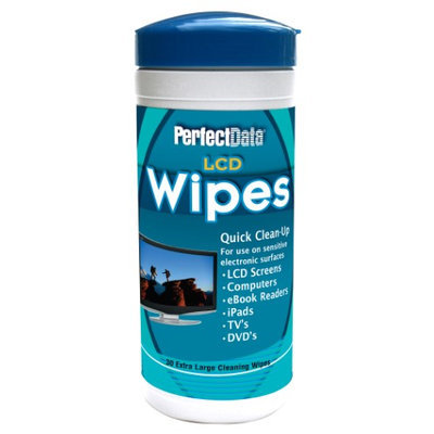 Perfectdata Extra Large LCD Cleaning Wipes 30 Count