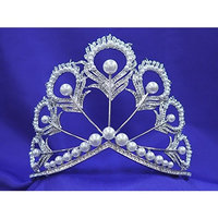 Miss Universe Pageant Rhinestone Crystal Pearl Tiara Crown Replica MSU