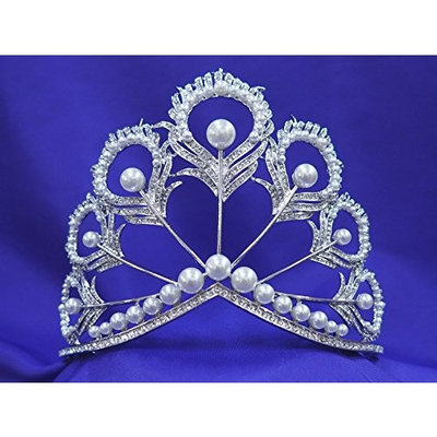 Miss Universe Pageant Rhinestone Crystal Pearl Tiara Crown Replica MSU