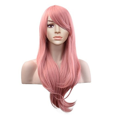 MeriCino Wigs 28’’ Long Wavy Curly Wig Heat Resistant Cosplay Wig with Free Wig Cap for Women