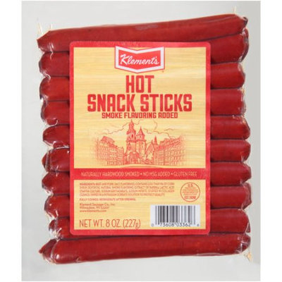 Klement Sausage 8 Oz. Hot Snack Sticks