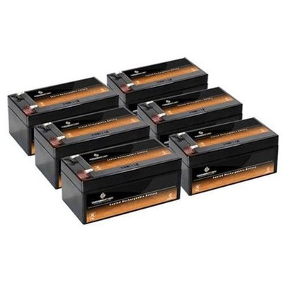 12V 3.4AH SLA Battery replaces ub1234 lc-r123r4p - 6PK - S00041-6PK-00003