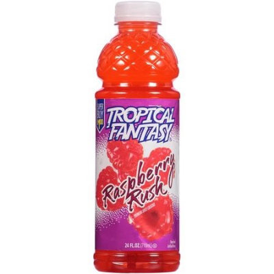 Tropical Fantasy Premium Juice Cocktail, Raspberry Rush, 22.5 Fl Oz (Case of 24)