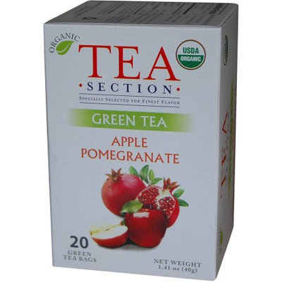 Tea Section Apple Pomegranate Organic Green Tea 20 Bags - Case of 6