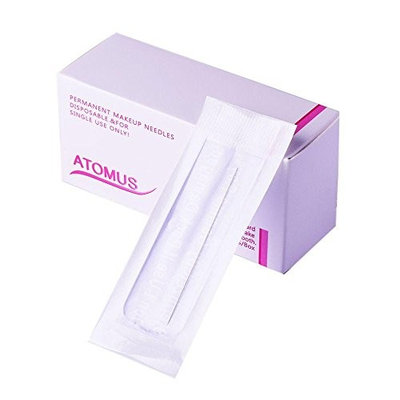 FTXJ 100pcs 1R Microblading Eyebrow Tattoo Needles Permanent Makeup Manual Tools