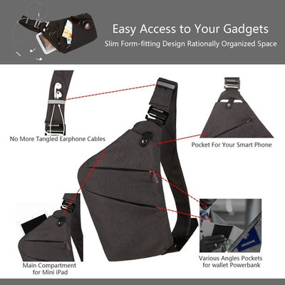 Shoulder Bag Unisex Sling Chest Casual Style BETT
