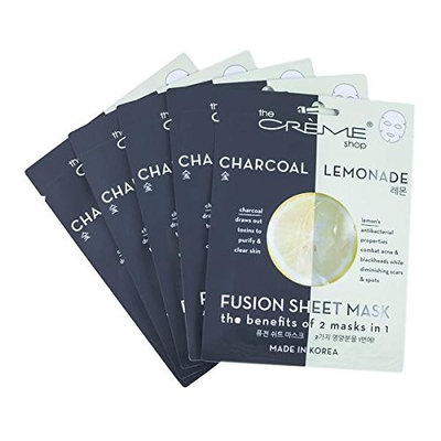 The Crème Shop Charcoal & Lemon Sheet Mask - 5 Piece Set