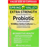 Spring Valley Extra Strength Probiotic Dietary Supplement Capsules