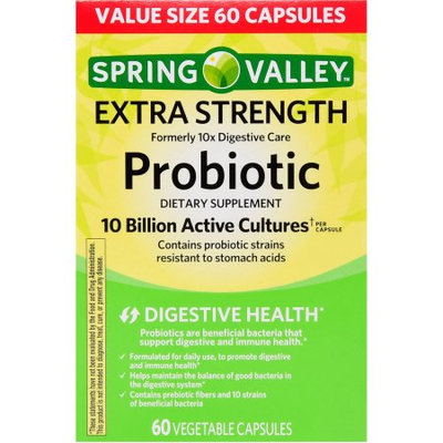 Spring Valley Extra Strength Probiotic Dietary Supplement Capsules