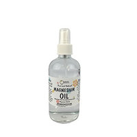 Magnesium Oil Spray - Transdermal Magnesium - Pure and Natural - Made From Magnesium Chloride Hexahydrate Pharmaceutical Grade - Packaged in a Spray Glass Bottle 8 oz.