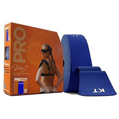 KT Tape 10 in. Pro Precut English Sports Jumbo Tape Roll Sonic Blue
