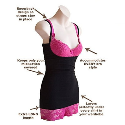 Naked Nursing Tank - Open Busted Breastfeeding Tank Top, Layering Cami & Maternity Undershirt - Bamboo/Cotton