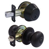 Gatehouse Baron Aged Bronze Mushroom Keyed Entry Door Knob BFX7L1